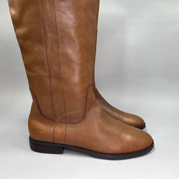 Brown Leather Knee-High Boots - Picture 2 of 15